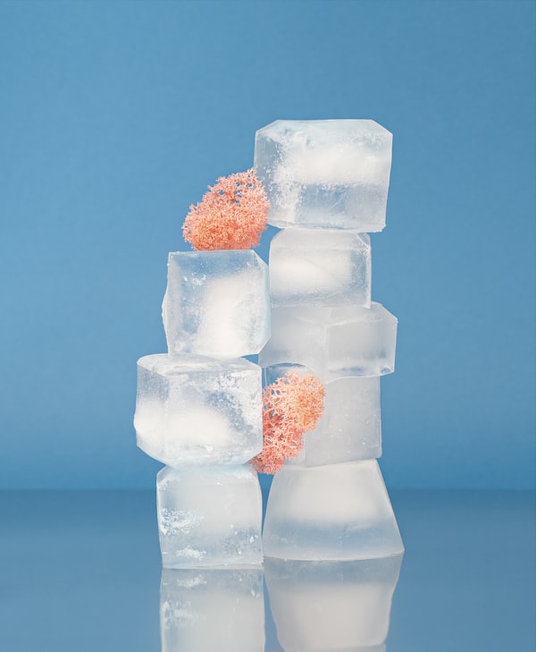 Stacked ice cubes
